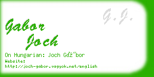 gabor joch business card